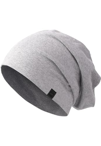 MSTRDS Unisex Strickmützen Jersey Beanie, Grau (Heath. Grey 1152,4563), One Size (Youth) von Urban Classics