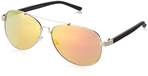 Mstrds Unisex Sunglasses Mumbo Mirror Sonnenbrille, Silber (Silver/Orange 4470), One Size von Mstrds