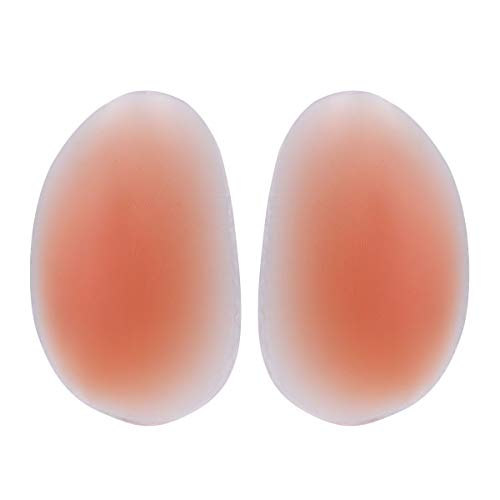 MSemis 1 Paar Damen Silikon/Schwamm Butt Pads Atmungsaktiv Hüfte Pads Gesäß Enhancer Ersatz Po Einlagen abnehmbare Polsterung für Push Up Unterhosen Formende Panties M-2XL Fleisch Pink L von MSemis