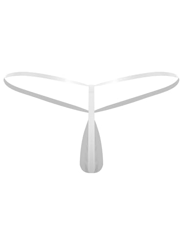 MSemis Damen Micro String Unterwäsche Transparente Spitzen-Tanga T-Back Mini Bikini verführerische Nachtwäsche Weiß Einheitsgröße MSemis Damen Micro String Unterwäsche Transparente Spitzen-Tanga T-Back Mini Bikini verführerische Nachtwäsche Weiß Einheitsgröße von MSemis