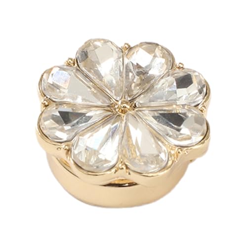 MSemis Exquisite Blüte Ärmelknopf Abdeckung, Manschettenknöpfe Strass Faux Pearl Manschettenknopf-Schmuck Typ D One Size von MSemis