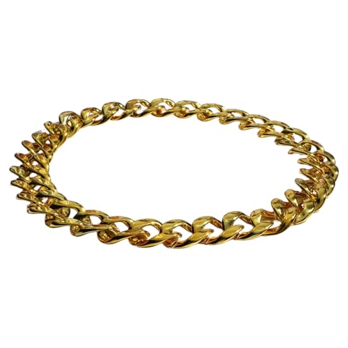 MSemis Große Goldene Kettenkette Er Er Punk Stil Dicke Goldene Kette Hip Hop Rapper Schmuck Gold 80 * 3,5cm Einheitsgröße von MSemis