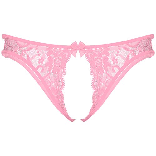 MSemis Herren Floral Spitze String Tanga Sissy Unterhose Durchsichtige Sissy Ouvert Slip Unterwäsche Low Rise Panties Nachtwäsche Rosa Einheitsgröße MSemis Herren Floral Spitze String Tanga Sissy Unterhose Durchsichtige Sissy Ouvert Slip Unterwäsche Low Rise Panties Nachtwäsche Rosa Einheitsgröße von MSemis