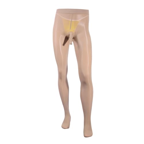 MSemis Herren Strumpfhose Männer Lang Unterhose Pantyhose Unterwäsche Sexy Strumpfhose Leggings Pants Hosen Transparent Nylon Strumpfhose Kaffee XL von MSemis