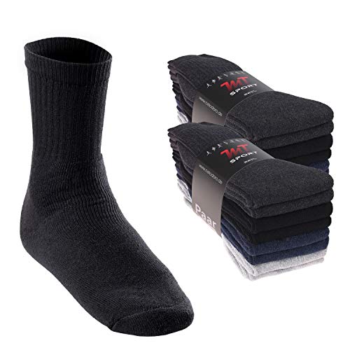 MT Damen und Herren Sport- und Freizeitsocken (16 Paar) Tennissocken - 4-Farb-Mix 39-42 von MT