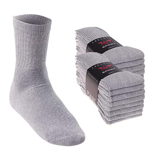 MT Damen und Herren Sport- und Freizeitsocken (16 Paar) Tennissocken - Sportgrau 35-38 von MT