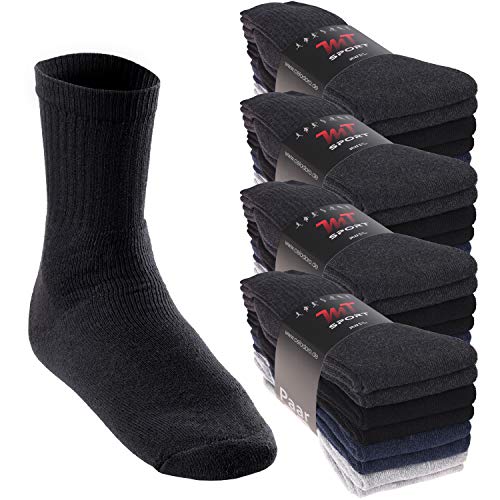 MT Damen und Herren Sport- und Freizeitsocken (32 Paar) Tennissocken - 4-Farb-Mix 35-38 von MT