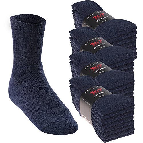 MT Damen und Herren Sport- und Freizeitsocken (32 Paar) Tennissocken - Jeansblau 43-46 von MT