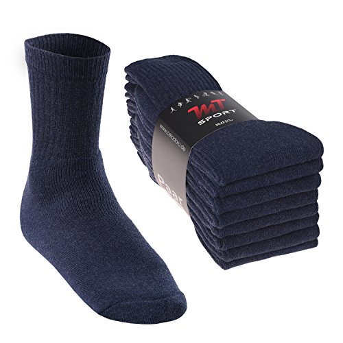 MT Damen und Herren Sport- und Freizeitsocken (8 Paar) Tennissocken - Jeansblau 35-38 von MT