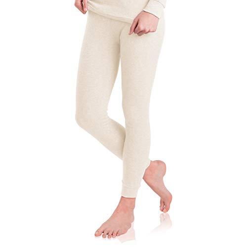 MT Damen Ski- & Thermohose - Winter Unterhose mit weicher Innenseite - Ecru Creme L von MT