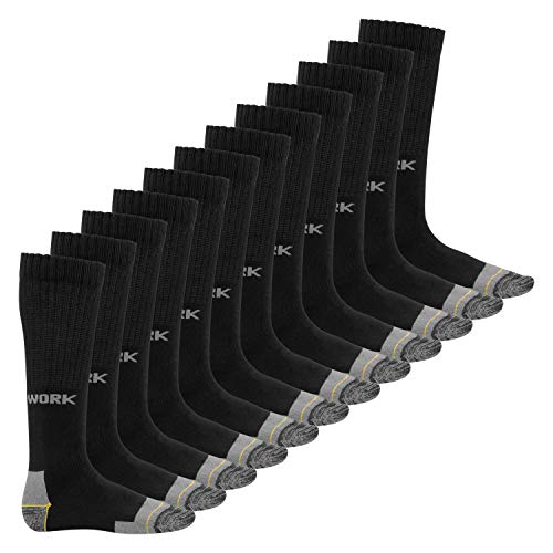 MT Herren Arbeits- und Freizeitsocken (12 Paar) Robuste Work Kniestrümpfe - WORK-Logo 47-50 von MT