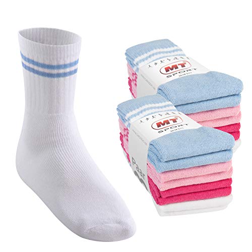 MT Damen und Herren Sport- und Freizeitsocken (16 Paar) Tennissocken - Pastell 35-38 von MT