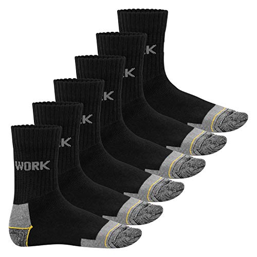 MT Herren Arbeits- und Freizeitsocken (6 Paar), Robuste Work Socken - WORK-Logo 43-46 MT Herren Arbeits- und Freizeitsocken (6 Paar), Robuste Work Socken - WORK-Logo 43-46 von MT