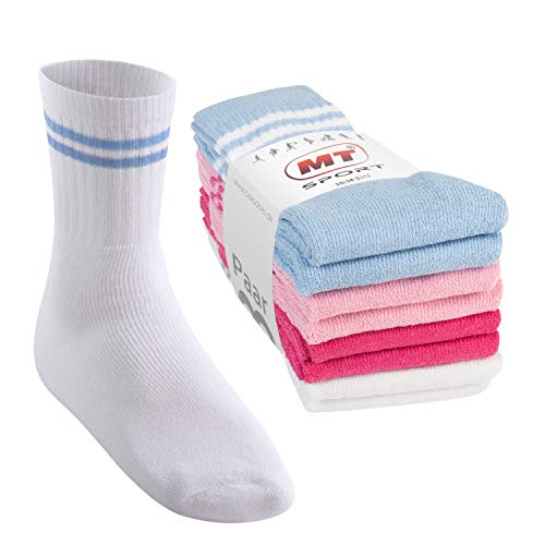 MT Damen und Herren Sport- und Freizeitsocken (8 Paar) Tennissocken - Pastell 35-38 von MT