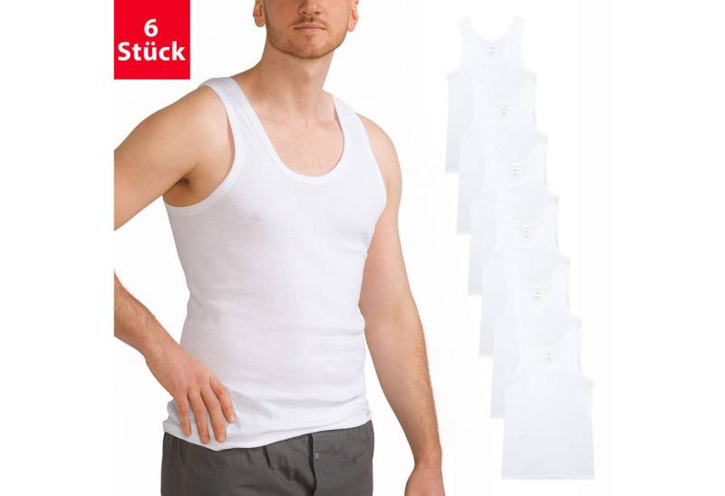 MT Achselhemd Herren Baumwoll Unterhemd Classic (6er Pack) Feinripp oder Doppelripp von MT