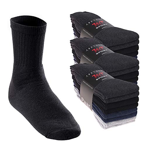 MT Damen und Herren Sport- und Freizeitsocken (24 Paar) Tennissocken - 4-Farb-Mix 39-42 von MT