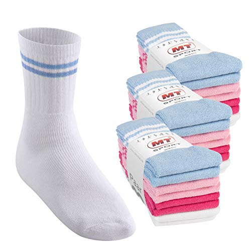 MT Damen und Herren Sport- und Freizeitsocken (24 Paar) Tennissocken - Pastell 35-38 von MT