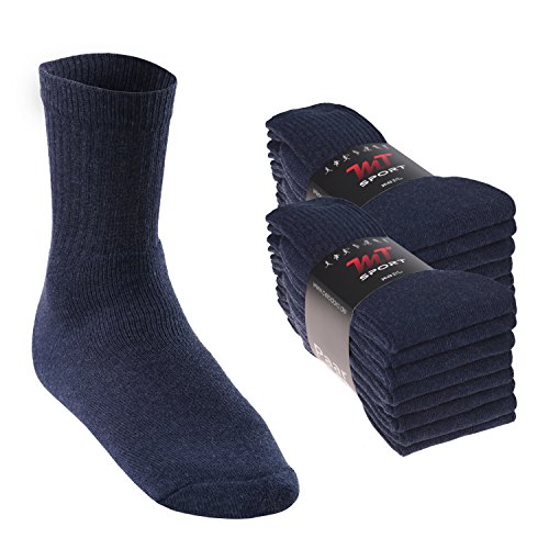 MT Damen und Herren Sport- und Freizeitsocken (16 Paar) Tennissocken - Jeansblau 35-38 von MT