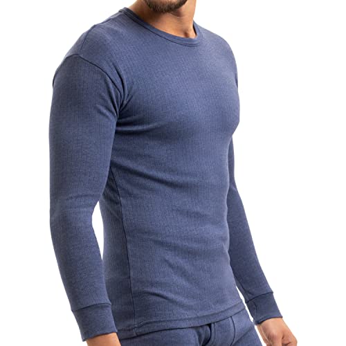 MT Herren Ski- und Thermounterhemd Light - Winter Unterwäsche Langarm - Blau 4XL von MT