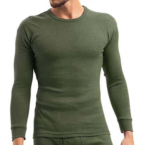 MT Herren Ski- und Thermounterhemd - Winter Unterwäsche Langarm - Olive 3XL von MT