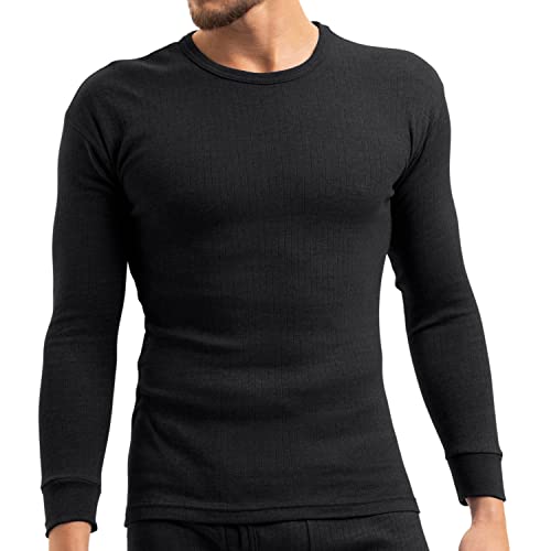 MT Herren Ski- und Thermounterhemd - Winter Unterwäsche Langarm - Schwarz 3XL von MT