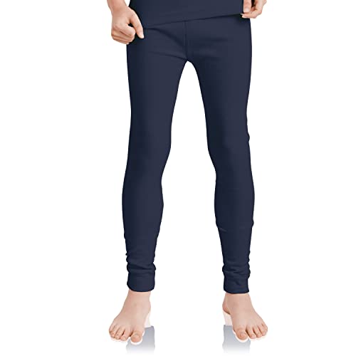 MT Kinder Ski- & Thermohose - Winter Unterwäsche lang für Jungen und Mädchen - Navy 122-128 von MT