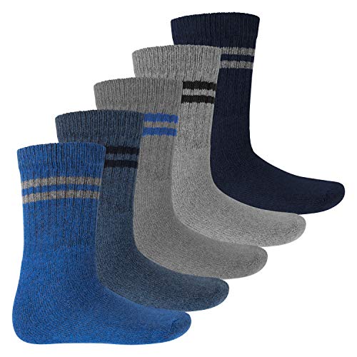 MT Kinder Sport- und Freizeitsocken (5 Paar) Tennissocken für Mädchen und Jungen - Jeans 31-34 von MT