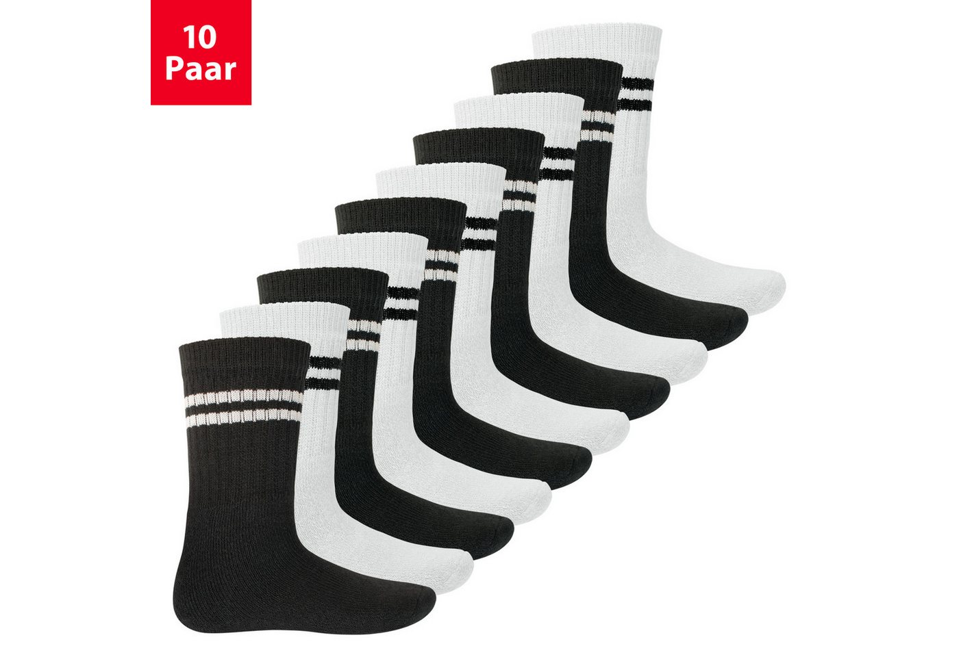 MT Tennissocken Kinder Freizeit Socken (5/10 Paar) Tennissocken Mädchen & Jungen (10-Paar) von MT