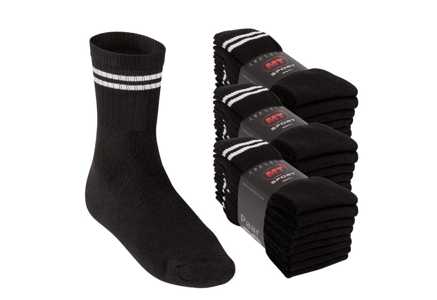 MT Tennissocken Sport- & Freizeitsocken Damen/Herren (8-32 Paar) Tennissocken (24-Paar) von MT