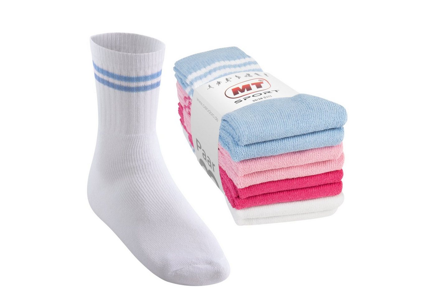 MT Tennissocken Sport- & Freizeitsocken Damen/Herren (8-32 Paar) Tennissocken (8-Paar) von MT