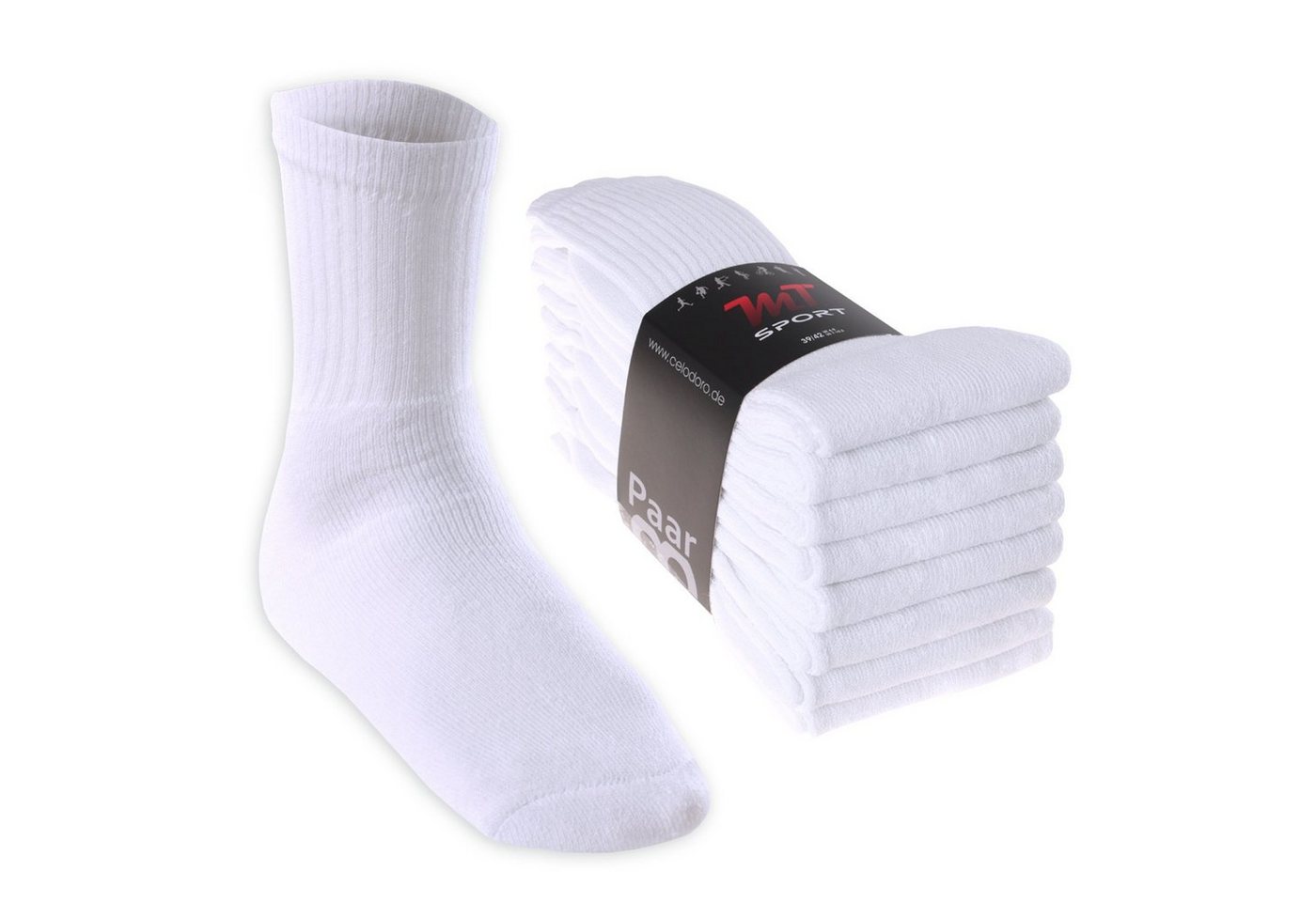 MT Tennissocken Sport- & Freizeitsocken Damen/Herren (8-32 Paar) Tennissocken (8-Paar) von MT