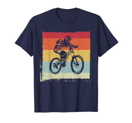 MTB Designs & Mountainbike Kollketion Herren Unisex Erwachsene Kinder Mountainbike T-Shirt Blau S Klassisch geschnitten Doppelt genähter Saum Kurzarm Crew-Ausschnitt S von MTB Designs & Mountainbike Kollketion