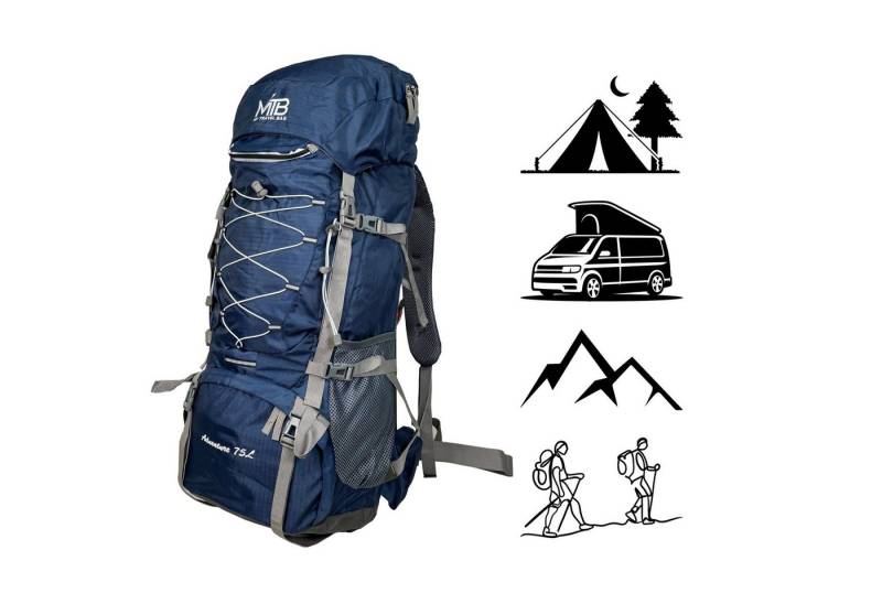MTB Wanderrucksack 80 Liter Tracking Rucksack Reiserucksack Camping Tasche, mit Rückenlüftung von MTB