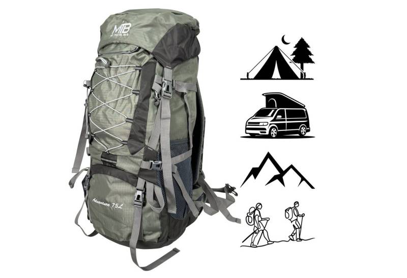 MTB Wanderrucksack 80 Liter Tracking Rucksack Reiserucksack Camping Tasche, mit Rückenlüftung von MTB