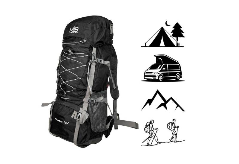 MTB Wanderrucksack 80 Liter Tracking Rucksack Reiserucksack Camping Tasche, mit Rückenlüftung von MTB