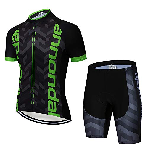 Herren Radtrikot Set MTB Trikot Kurzarm + Hose mit 3D Sitzpolster Fahrradbekleidung von MTBHW