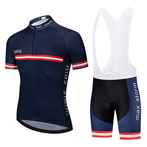 MTBHW Radtrikot Herren Set Kurz Fahrrad Trikot Kurzarm+Radhose mit Sitpolster von MTBHW