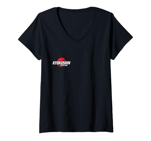 Damen Kyokushin Kampfteam T-Shirt mit V-Ausschnitt von MTD