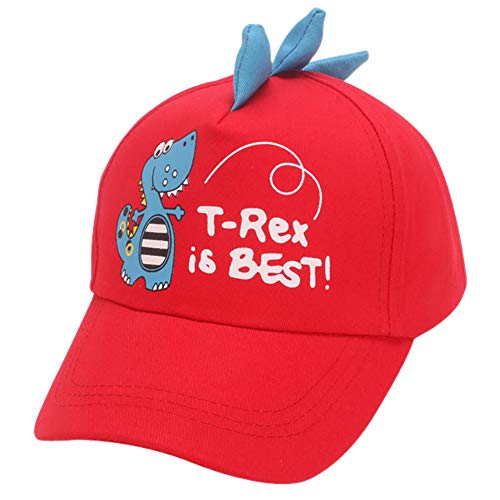 MTFS Kind Hip-Hop Cap Baseball Hut Truckers Hat Dinosaurier Kappe (Rot) von MTFS