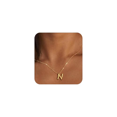 MTINEAPS Goldfarbene Initialen-Halsketten für Damen, Teenager, Geschenke, trendiges Geschenk, Blasen-Anhänger, Halskette, Goldschmuck, Geburtstagsgeschenke für Frauen, Teenager, ihre Schwester, Large MTINEAPS Goldfarbene Initialen-Halsketten für Damen, Teenager, Geschenke, trendiges Geschenk, Blasen-Anhänger, Halskette, Goldschmuck, Geburtstagsgeschenke für Frauen, Teenager, ihre Schwester, Large von MTINEAPS