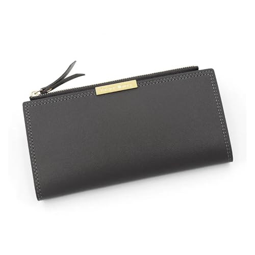 MTKSFDC GeldböRse Damen Damen Geldbörsen Lange Brieftasche Weibliche Leder Geldbörse ID Karte Halter Frauen Geldbörsen Damen(Gray) von MTKSFDC