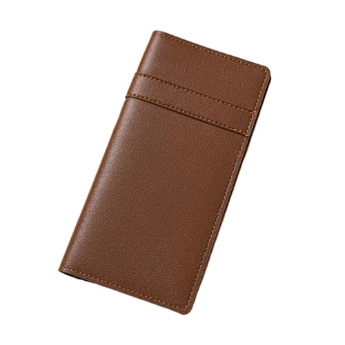MTKSFDC GeldböRse Damen Kreative Umschlag-Geldbörse, einfache, ultradünne, Lange Geldbörse mit Mehreren Kartenhaltern, PU-Leder, Geldbeutel for Damen(Light Coffee) von MTKSFDC