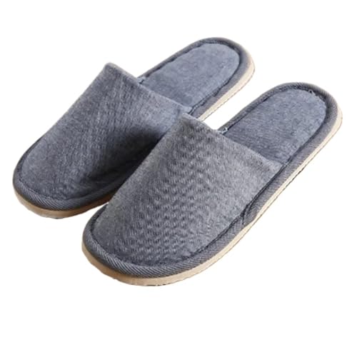 MTKSFDC Schlappen Leinenschuhe Damen Und Herren Haushaltshausschuhe Innenbodenschuhe Sommer Damen Stumme Hausschuhe Sandalen Hausschuhe(Dark gray 2,38 39-01) von MTKSFDC
