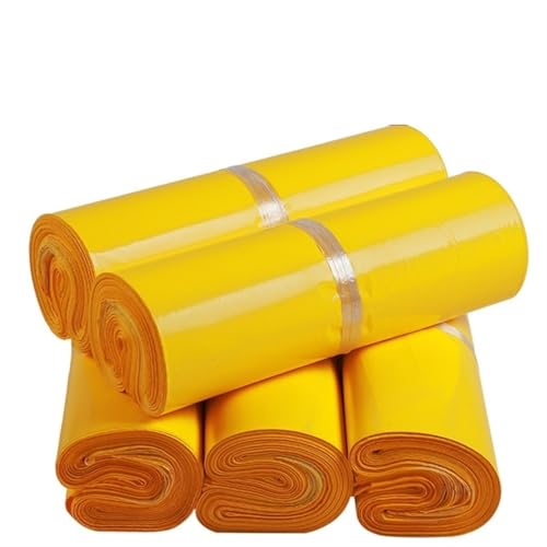 MTKSFDC Versandtaschen Kleidung 100 Teile/los Weiße Kuriertasche Express Umschlag Aufbewahrungsbeutel Versandtaschen Selbstklebende Dichtung PE Kunststoffbeutel Versandverpackung(Yellow,20 30cm) von MTKSFDC