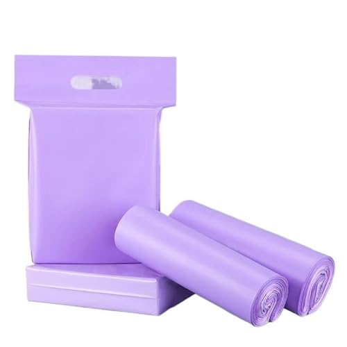 MTKSFDC Versandtaschen Kleidung 50 Stück lila tragbare Kurier-Versandtaschen, Verpackung, Poly-Paket, Selbstklebende Kunststoff-Mailing-Express-Tasche, Umschlag, Postbeutel(25x35CM 50PCS) von MTKSFDC