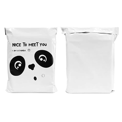 MTKSFDC Versandtaschen Kleidung 50 Teile/los Weiß Kunststoff Kurier Umschlag Niedlichen Tier Gedruckt Versand Taschen wasserdichte Verpackung Mailing Taschen Business Geschenk Beutel(28x42cm) von MTKSFDC