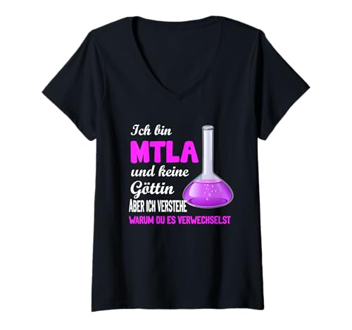 Damen MTLA Labormedizin Frau Laborantin T-Shirt mit V-Ausschnitt Damen MTLA Labormedizin Frau Laborantin T-Shirt mit V-Ausschnitt von MTLA Medizinisch technische Labor Assistentin