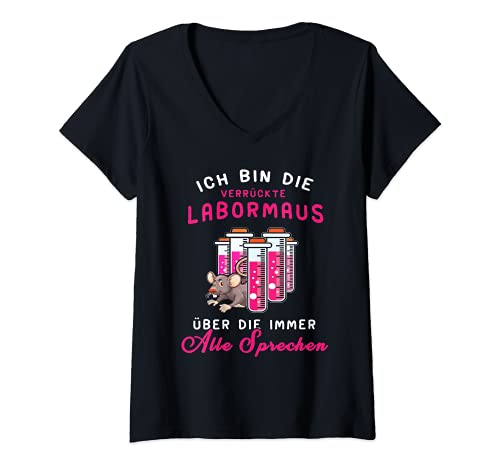 Damen MTLA Labormedizin Frau Laborantin Labor T-Shirt mit V-Ausschnitt von MTLA Medizinisch technische Labor Assistentin