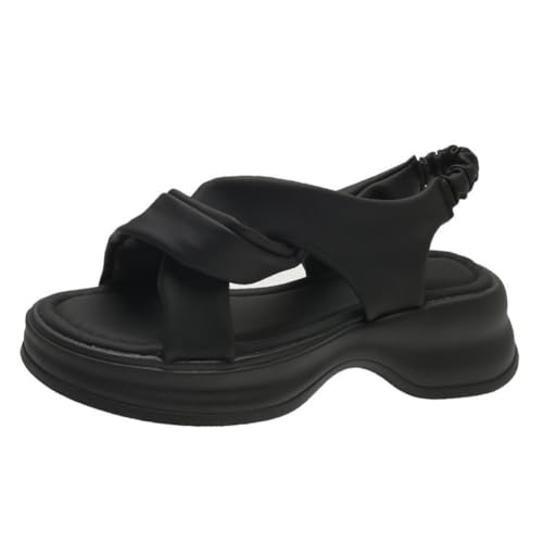 MTNBHH Damen-Plateausandalen aus superweichem PU-Leder mit Fußgewölbeunterstützung, Schlüpfen Sie for Reparieren von Schuhen bei Plantarfasziitis, Elegante Sommersandalen for den Alltag(Noir,36 EU) MTNBHH Damen-Plateausandalen aus superweichem PU-Leder mit Fußgewölbeunterstützung, Schlüpfen Sie for Reparieren von Schuhen bei Plantarfasziitis, Elegante Sommersandalen for den Alltag(Noir,36 EU) von MTNBHH
