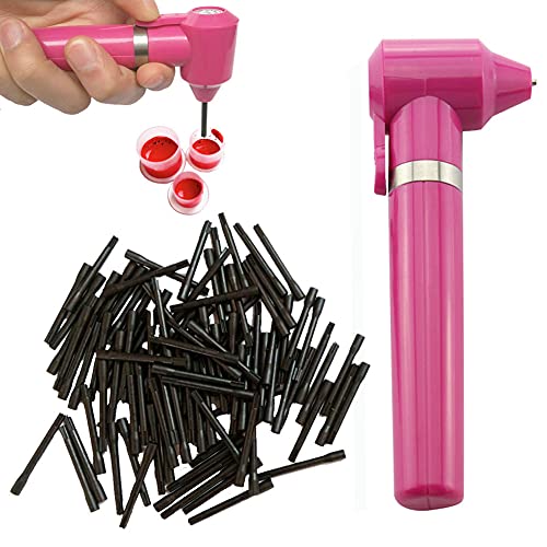 MTSM Tattoo Ink Mixer Electric Pigment Makeup Eyebrow Color Nail Polish Mixer Machine Supply Tool Watercolor Ink Painting Agitator Blender with 100PCS Mixing Sticks Set (rose) von MTSM
